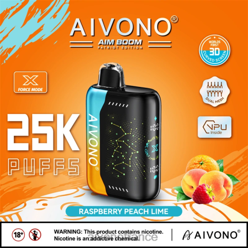Aivono AIM BOOM 25000 framboise pêche citron vert 88PBH350 - Aivono Vape France