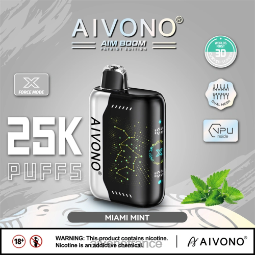 Aivono AIM BOOM 25000 menthe de Miami 88PBH349 - Aivono France