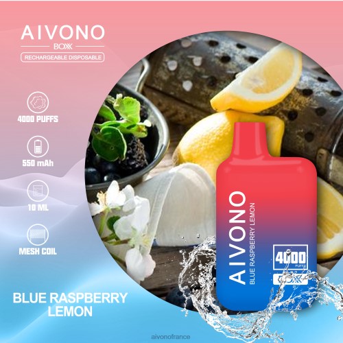 Aivono AIM BOXX 4000 citron framboise bleue 88PBH217 - Aivono Vape