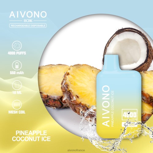 Aivono AIM BOXX 4000 glace à lananas et à la noix de coco 88PBH222 - Aivono Vape