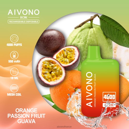 Aivono AIM BOXX 4000 goyave fruit de la passion orange 88PBH212 - Aivono Vape
