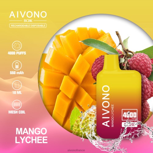 Aivono AIM BOXX 4000 litchi mangue 88PBH216 - Aivono Puffs