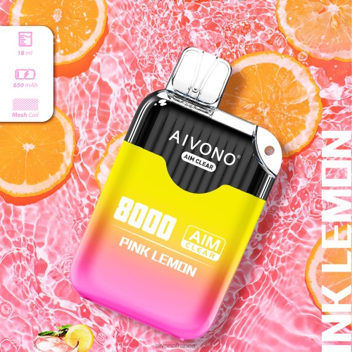 Aivono AIM CLEAR 8000 citron rose 88PBH211 - Aivono Puffs