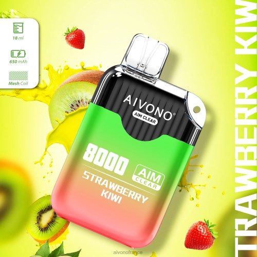 Aivono AIM CLEAR 8000 fraise-kiwi 88PBH210 - Aivono Vape France