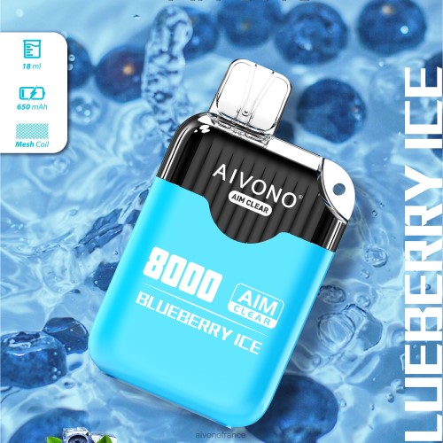 Aivono AIM CLEAR 8000 glace aux myrtilles 88PBH206 - Aivono Puffs