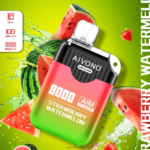 Aivono AIM CLEAR 8000 pastèque fraise 88PBH208 - Aivono Vapes