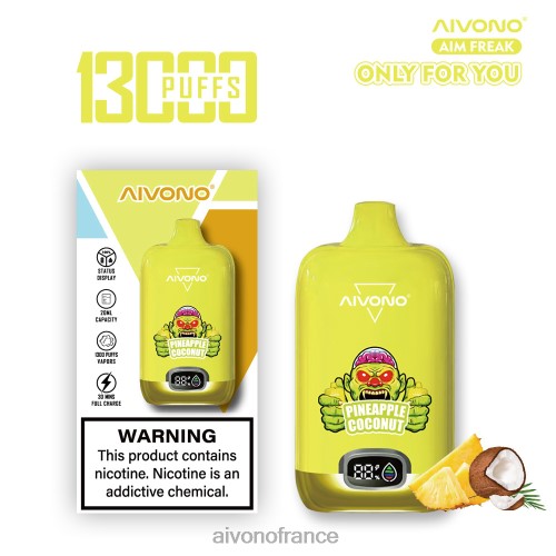 Aivono AIM FREAK 13000 ananas noix de coco 88PBH248 - Aivono Vapes