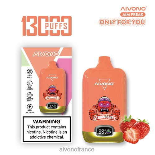 Aivono AIM FREAK 13000 fraise 88PBH243 - Aivono Vapes