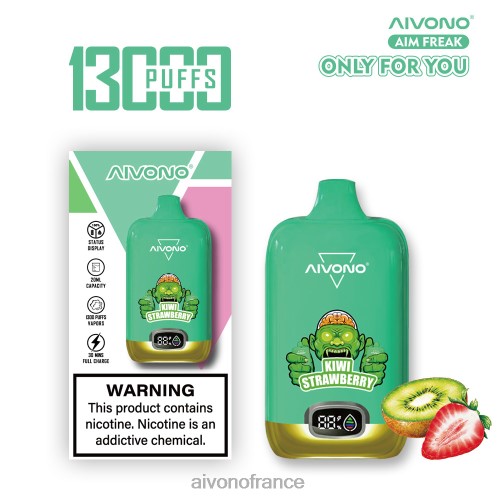 Aivono AIM FREAK 13000 kiwi fraise 88PBH246 - Aivono Puffs