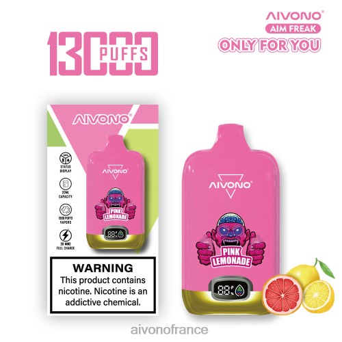 Aivono AIM FREAK 13000 limonade rose 88PBH249 - Aivono France
