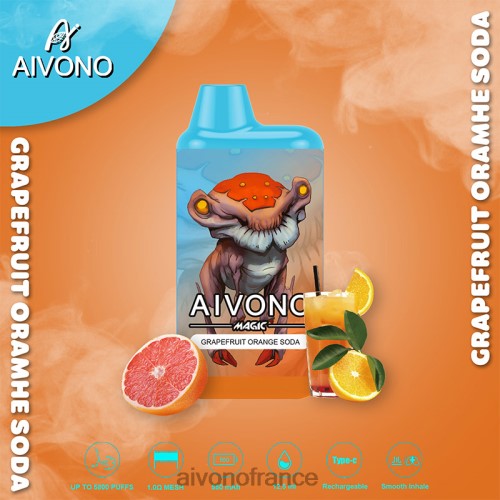 Aivono AIM MAGIC cigarette de boîte de 5800 bouches soda à lorange et au pamplemousse 88PBH101 - Aivono Puffs