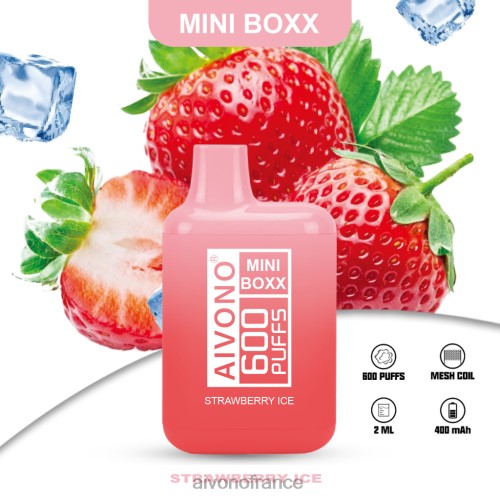Aivono AIM MINI BOXX 600 glace à la fraise 88PBH236 - Aivono Puffs