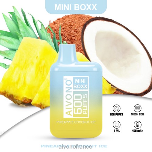 Aivono AIM MINI BOXX 600 glace à lananas et à la noix de coco 88PBH238 - Aivono Vapes