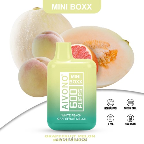 Aivono AIM MINI BOXX 600 melon pamplemousse pêche blanche 88PBH241 - Aivono Puffs