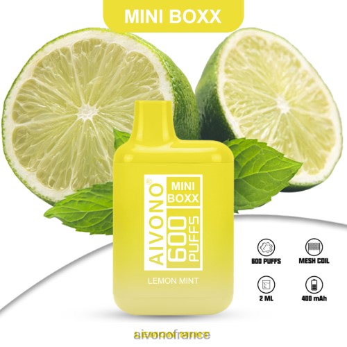 Aivono AIM MINI BOXX 600 menthe citronnée 88PBH233 - Aivono Vapes