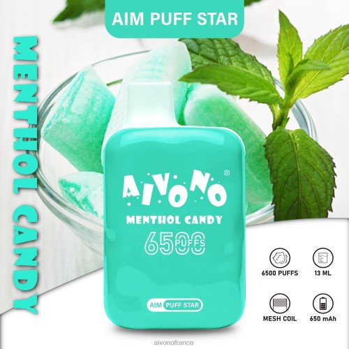 Aivono AIM PUFF STAR 6500 bonbons mentholés 88PBH295 - Aivono Vape France