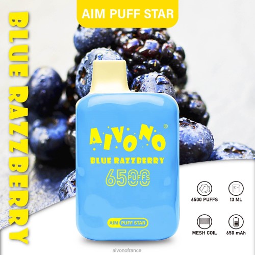 Aivono AIM PUFF STAR 6500 framboise bleue 88PBH292 - Aivono Vape
