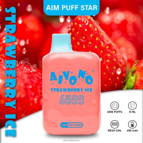 Aivono AIM PUFF STAR 6500 glace à la fraise 88PBH288 - Aivono Vapes