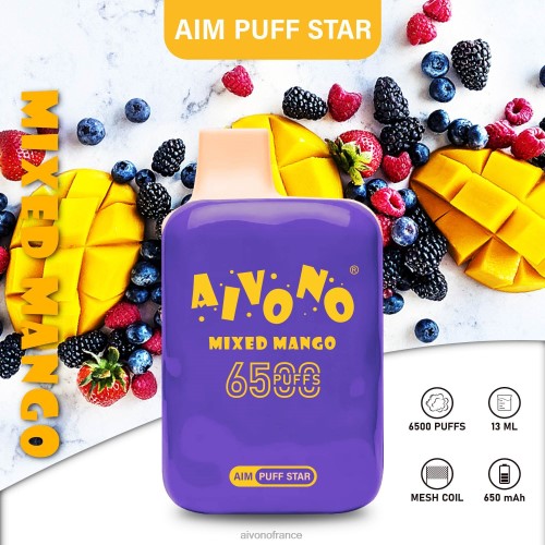 Aivono AIM PUFF STAR 6500 mangue mélangée 88PBH296 - Aivono Puffs