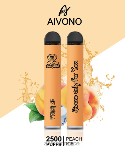 Aivono AIM SNAKE 2500 glace à la pêche 88PBH316 - Aivono Puffs