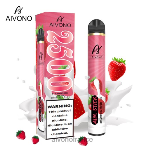 Aivono AIM STICK 2500 crème de fraise 88PBH155 - Aivono Vape France