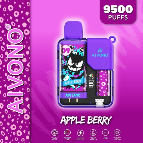 Aivono AIM TANK 9500 baie de pomme 88PBH43 - Aivono Vapes
