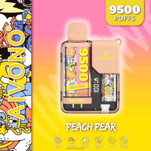 Aivono AIM TANK 9500 pêche poire 88PBH41 - Aivono Puffs