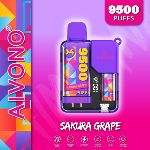 Aivono AIM TANK 9500 raisin sakura 88PBH36 - Aivono Puffs