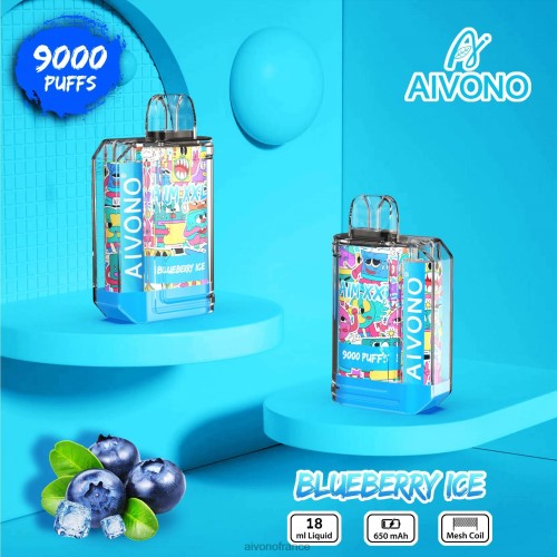 Aivono AIM XXL Autocollant bouche 9000 transparent glace aux myrtilles 88PBH50 - Aivono Vape France