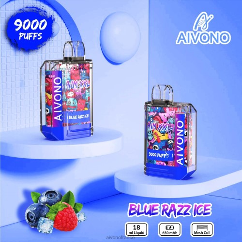 Aivono AIM XXL Autocollant bouche 9000 transparent glace bleue 88PBH54 - Aivono France