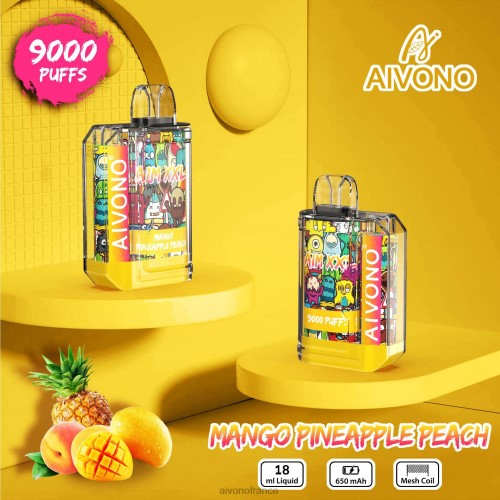 Aivono AIM XXL Autocollant bouche 9000 transparent mangue ananas pêche 88PBH49 - Aivono France
