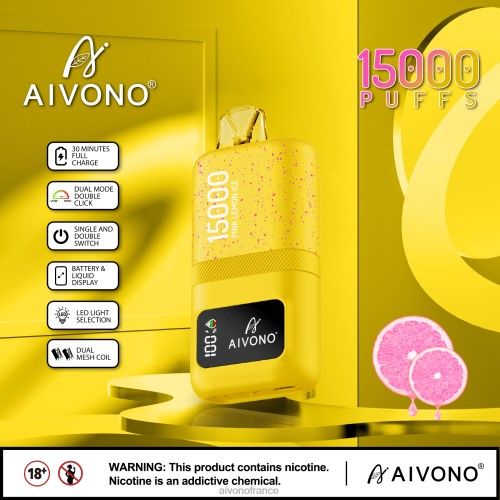 Aivono AIM magic 15000 glace au citron rose 88PBH61 - Aivono Puffs