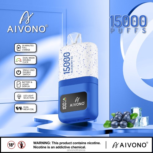 Aivono AIM magic 15000 glace aux myrtilles 88PBH68 - Aivono Vapes