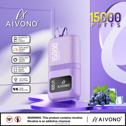 Aivono AIM magic 15000 glace aux raisins 88PBH60 - Aivono Vape France