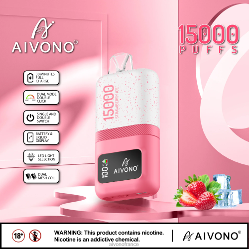Aivono AIM magic 15000 glace à la fraise 88PBH71 - Aivono Puffs