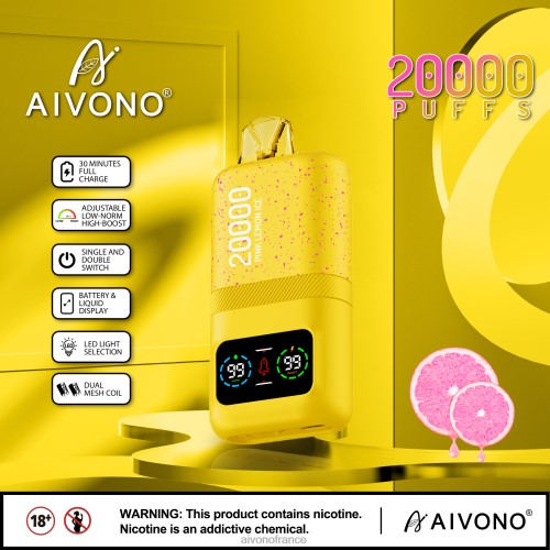 Aivono AIM magic 20000 glace au citron rose 88PBH83 - Aivono Vapes