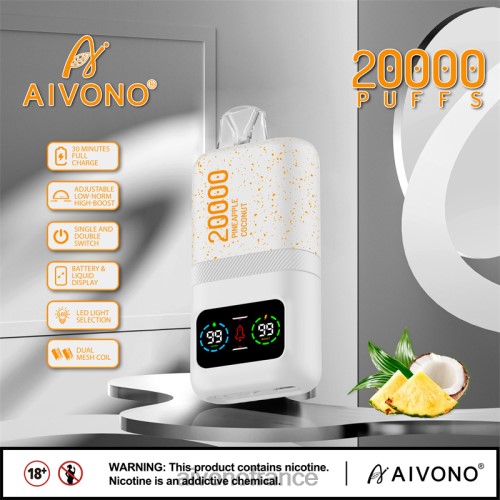Aivono AIM magic 20000 glace à lananas et à la noix de coco 88PBH76 - Aivono Puffs