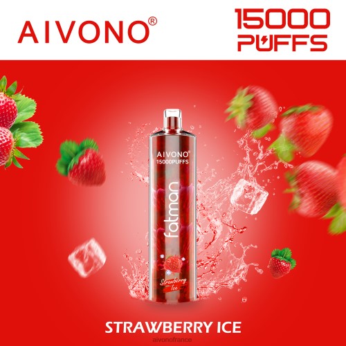 Aivono FATMAN 15000 glace à la fraise 88PBH11 - Aivono Puffs