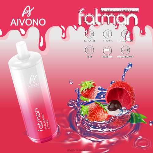 Aivono FATMAN 6800 litchi fraise 88PBH23 - Aivono Vapes
