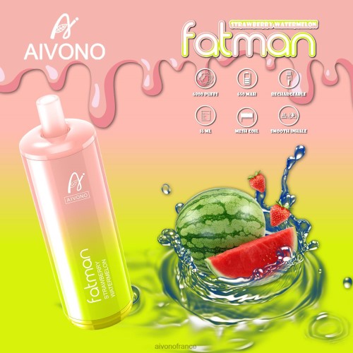 Aivono FATMAN 6800 pastèque fraise 88PBH30 - Aivono Vape France