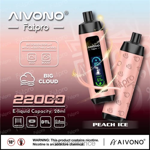 Aivono Fatpro 22000 glace à la pêche 88PBH5 - Aivono Vape France