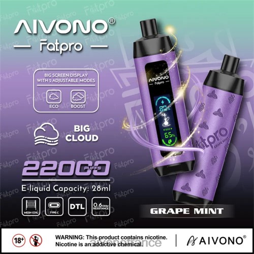 Aivono Fatpro 22000 menthe raisin 88PBH2 - Aivono Vape