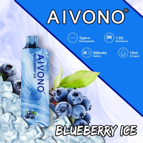 Aivono AIM GUN 7000 glace aux myrtilles 88PBH104 - Aivono France