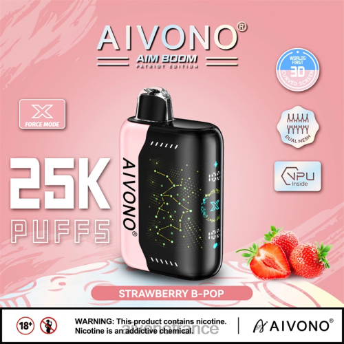 Aivono AIM BOOM 25000 b-pop à la fraise 88PBH352 - Aivono Vape